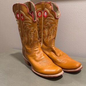 R. Watson Tan Leather Men’s Western Cowboy Boots size 13D